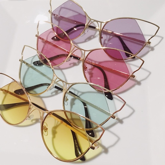 Oversized Cat Eye Sunglasses Canyon Sunset - Picture 4 of 4